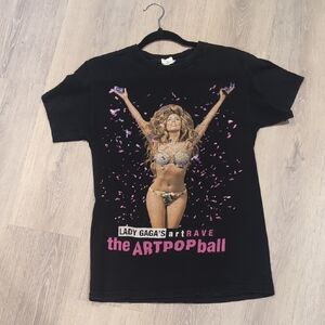 Lady Gaga ArtRave Black T-Shirt Small